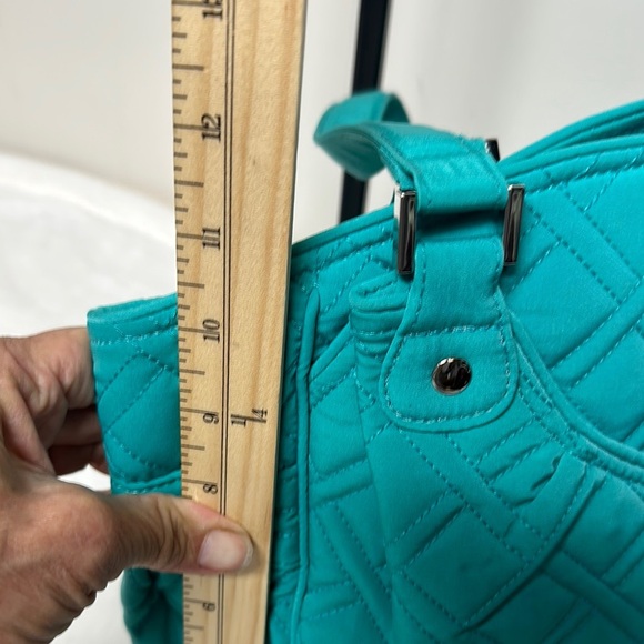 Vera Bradley Blue Quilted Tote Bag with Diamond Stitching - Picture 9 of 14